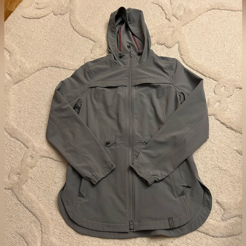 Women's Gray L.L. Bean Bradbury Water Resistant Hooded Zip Jacket size Small S